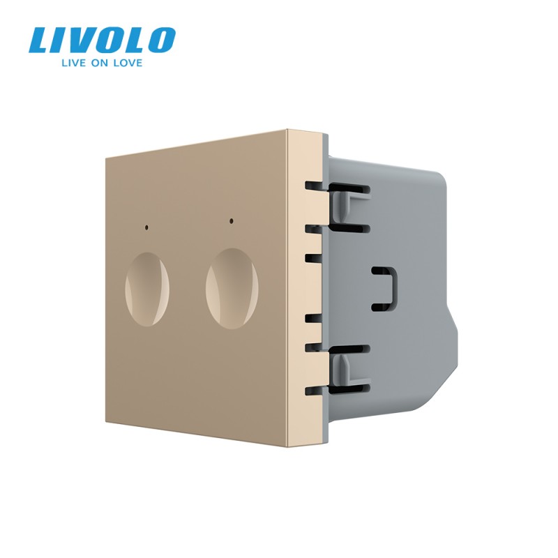 Mecanismo doble tactil Livolo para interruptor luz conmutador 2 vias EU  standard