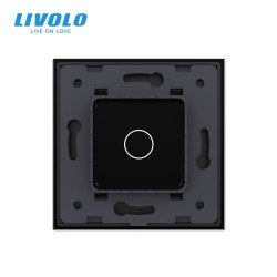 Plaque 1 bouton - Livolo noir