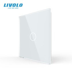 Plaque 1 bouton - Livolo blanc