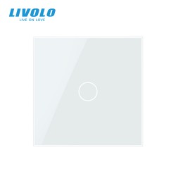 Plaque 1 bouton - Livolo blanc