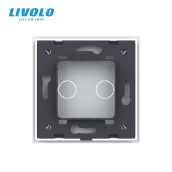 Plaque 2 boutons - Livolo blanc