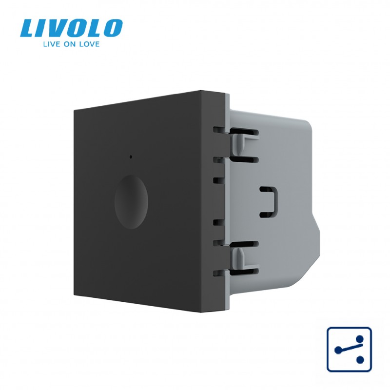 Livolo Push Reset Schalter Türklingel Schalter Kristallglas Schwarz CE 