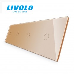 Plaque 4 boutons 1+1+1+1 - Livolo