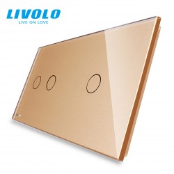 Plaque 3 boutons 2+1 - Livolo