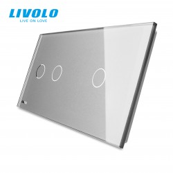 Plaque 3 boutons 2+1 - Livolo