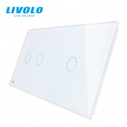 Plaque 3 boutons 2+1 - Livolo