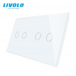 Plaque 4 boutons 2+2 - Livolo