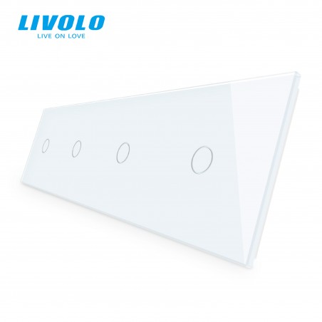 Plaque 4 boutons 1+1+1+1 - Livolo