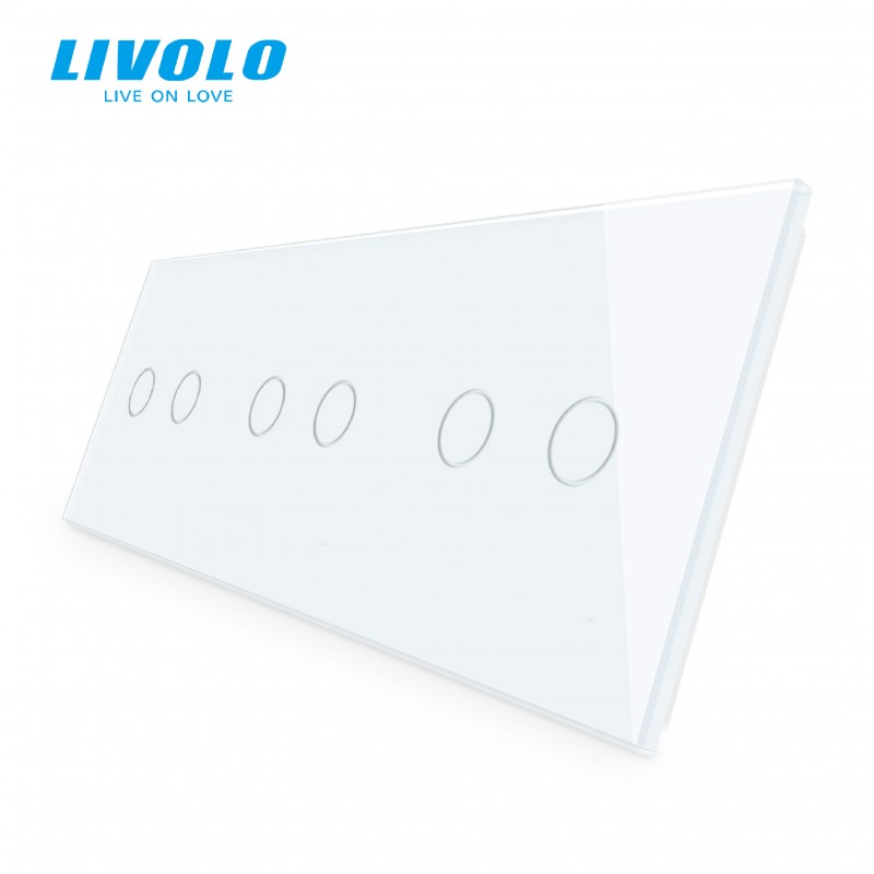 Plaque 6 boutons 2+2+2 - Livolo