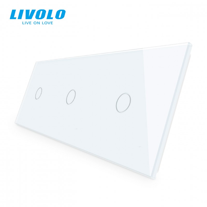 Plaque 3 boutons 1+1+1 - Livolo